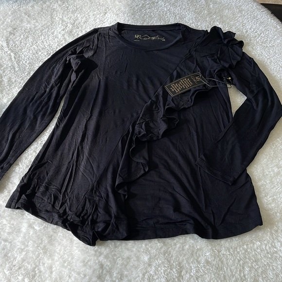 DG2 Diane Gilman Ruffle Front Top 613-558 - Picture 9 of 11